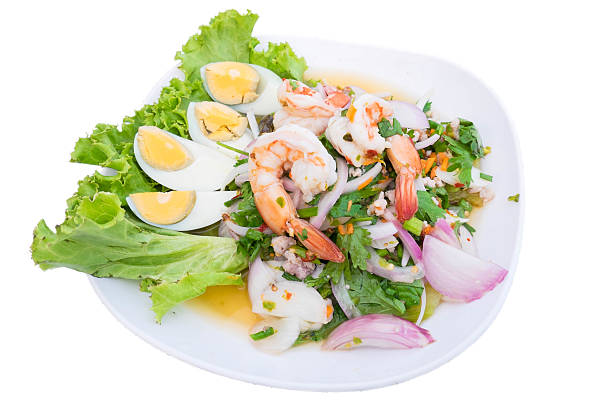 istock Fried Eggplant topped with veggie salad 481365494