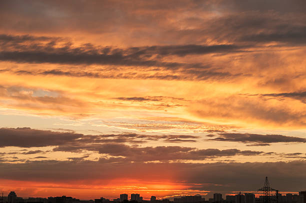 istock Brightsunset with cloudscape and evening glow over skyline 481366615