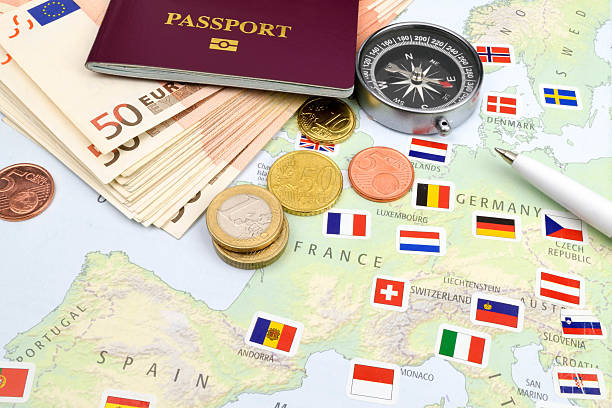 Euro Travel Cash stock photo