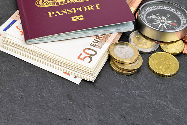 Euro Travel Money stock photo