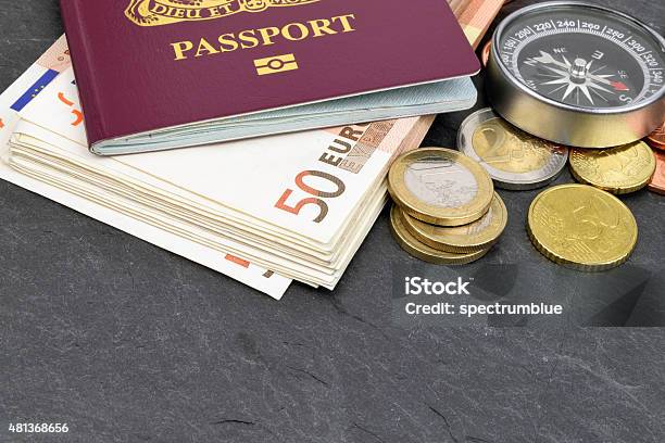 Euro Travel Money Stock Photo - Download Image Now - Passport, UK, Europe