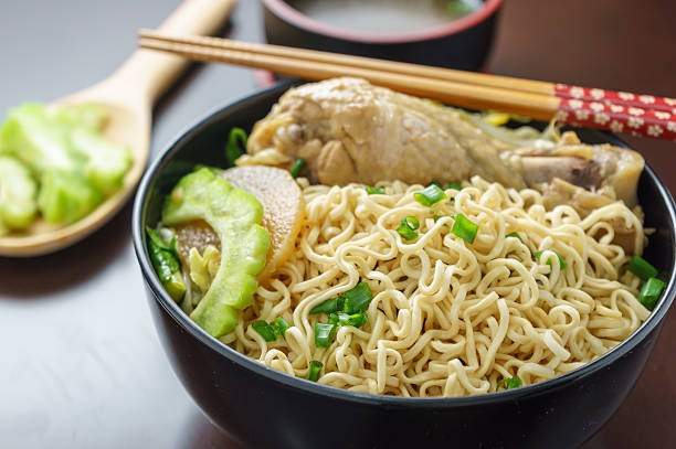 istock Braised chicken Drumstick with bitter gourd noodle 481368878