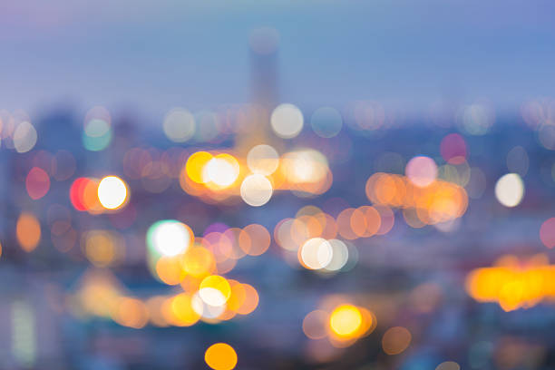 istock Twilight of blur bokeh city bridge light background 481373338