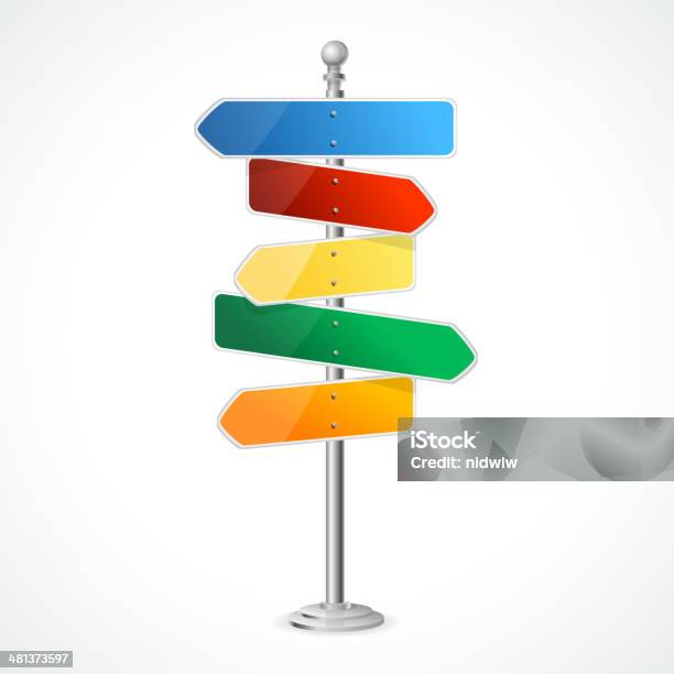 Direction Road Signs Stock Illustration - Download Image Now - Road Sign, Variation, Directional Sign