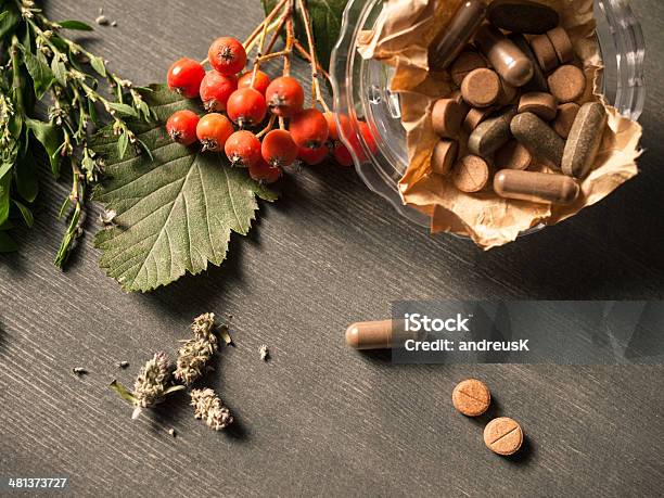 Natural Vitamins Stock Photo - Download Image Now - Alternative Medicine, Capsule - Medicine, Care