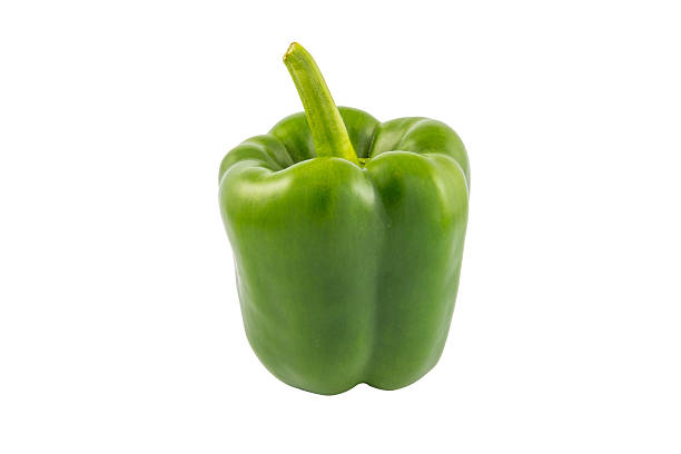 istock Green Bell Pepper isolated on white with clipping path 481373940