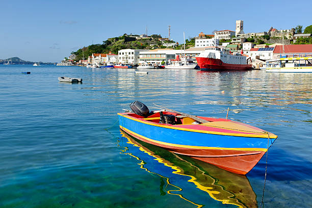 St George's Harbor -  Grenada stock photo