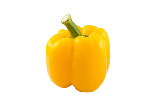 istock Yellow Bell Pepper isolated on white with clipping path 481374144