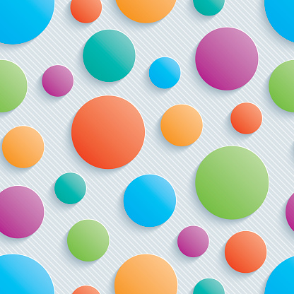 Colorful circles walpaper. 3d seamless background. Vector EPS10. Please see similar images in my portfolio.