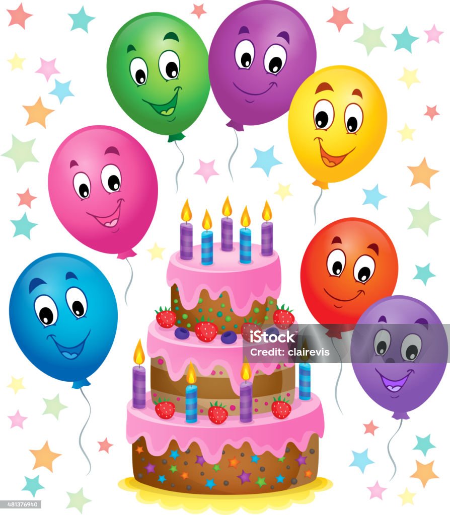 Birthday cake theme image 7 Birthday cake theme image 7 - eps10 vector illustration. 2015 stock vector