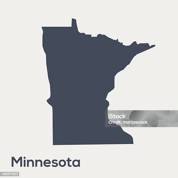 Usa State Minnesota Stock Illustration - Download Image Now - Blue, Border - Frame, Cartography