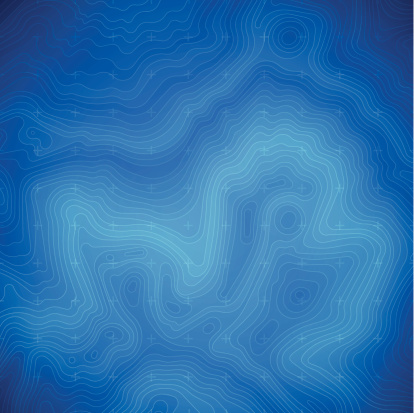 Blue topographic water background concept with space for your copy. NO GRADIENT MESH. EPS 10 file. Transparency effects used on highlight elements.