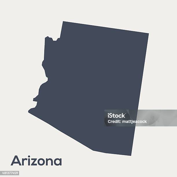 Étatsunis État De Larizona Vecteurs libres de droits et plus d'images vectorielles de Arizona - Arizona, Bleu, Bordure