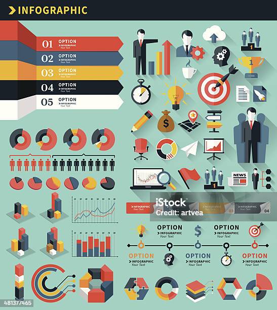 Business Infographic Elements Stock Illustration - Download Image Now - Business, Icon Symbol, Infographic