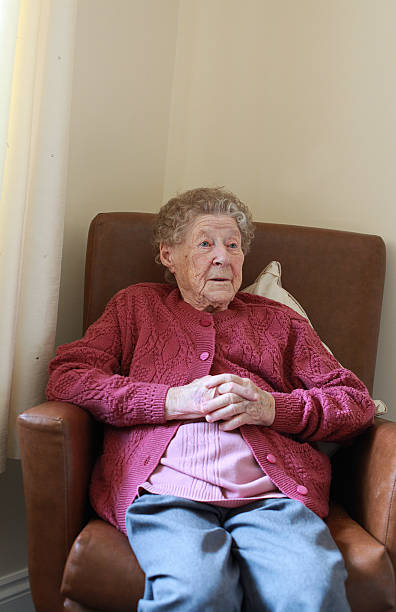 istock Old woman sitting 481377474