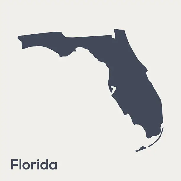 Vector illustration of USA state Florida