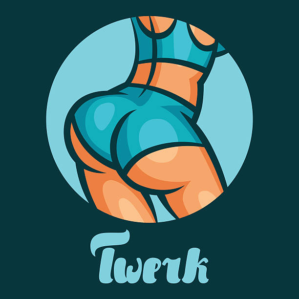 ilustraciones, imágenes clip art, dibujos animados e iconos de stock de twerk y booty ilustración para bailar estudio de baile - young women people actions concepts and ideas