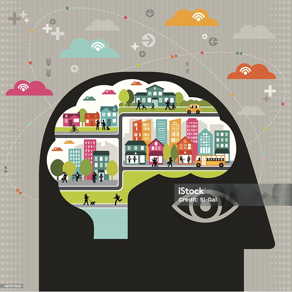 Community Thinking Icon Vector Illustration Of Community Thinking Stock Illustration - Download ...