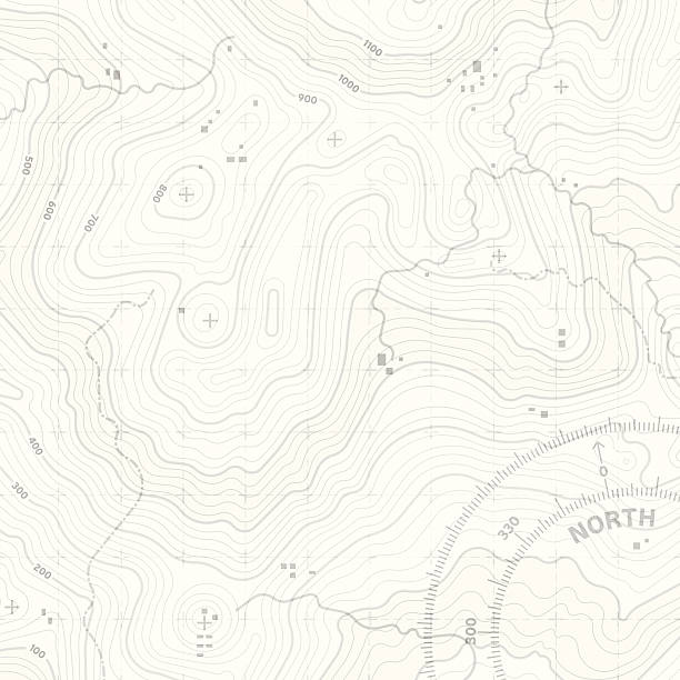 medan topografi - peta ilustrasi stok
