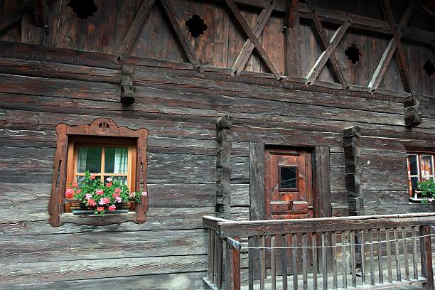 istock wood house exterior window macro 481377818