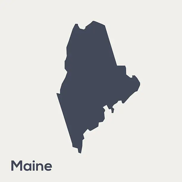 Vector illustration of USA state Maine