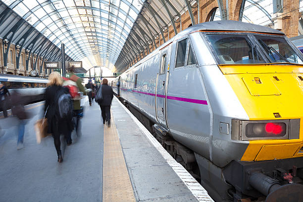 istock Blur Movement people in Rush Hour train station, London, UK 481377829