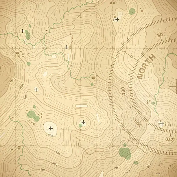 Vector illustration of Topographic Map