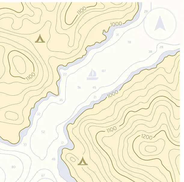 Vector illustration of Topographic Landforms