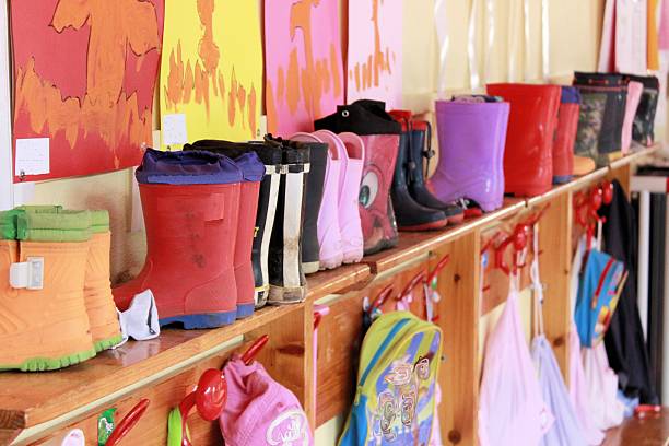 kindergarten inside of classroom in a kindergarten preschool building stock pictures, royalty-free photos & images