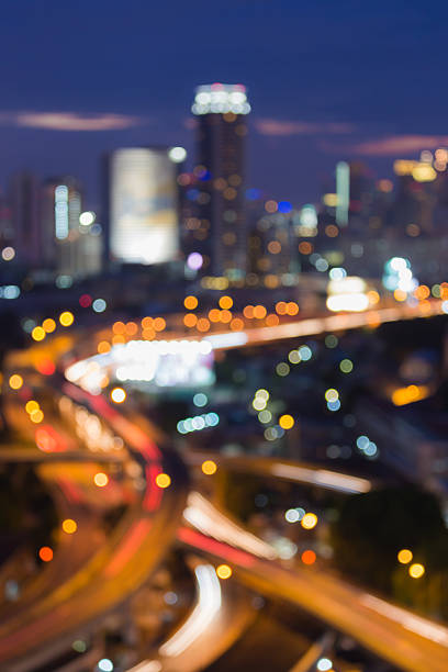 istock Bangkok city highway intersection, abstract blur bokeh 481381262