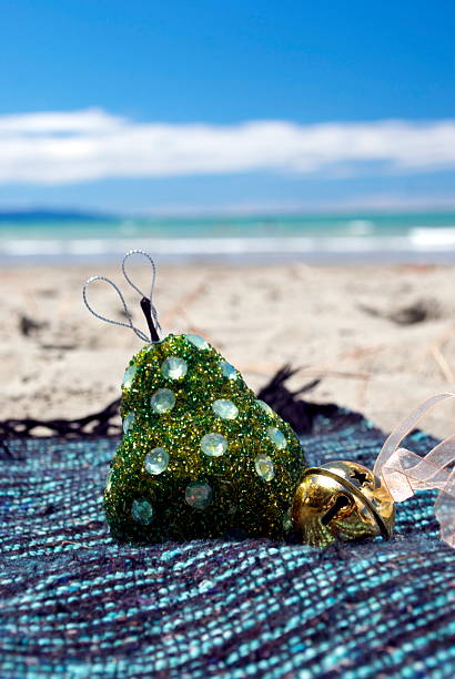 istock Kiwiana Christmas, Xmas Decorations on the Beach 481381483