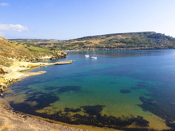 istock Gnejna bay with beach on Malta 481384442