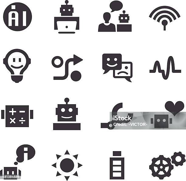 Artificial Intelligence Icons Acme Series Stock Illustration - Download Image Now - Icon Symbol, Robot, Artificial Intelligence