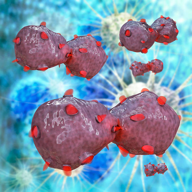 Lung cancer cells - 3d rendered illustration stock photo