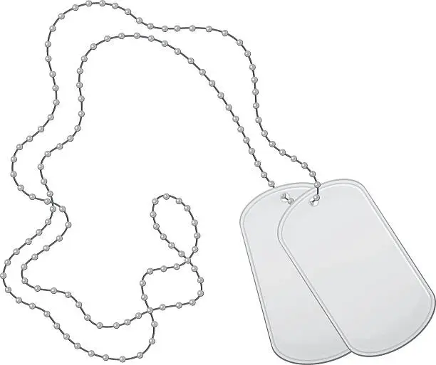 Vector illustration of Military Armed Forces Dog Tags