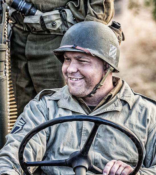 istock World War II US Army First Sergeant Driving Military Vehicle 481388386