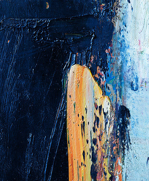 istock Abstract painted black and yellow and blue art backgrounds. 481388709