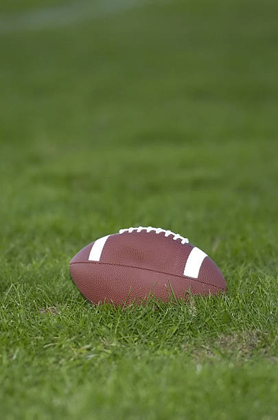 istock American Football on green grass 481389025