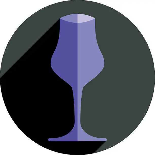Vector illustration of Winery theme, decorative stylish wine goblet. Wine tasting