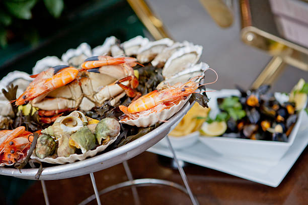istock Seafood plate in a restaurant 481392187