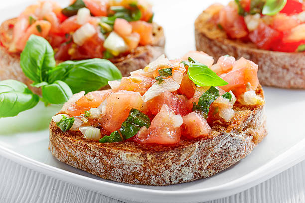 istock plate of bruschettas 481394892