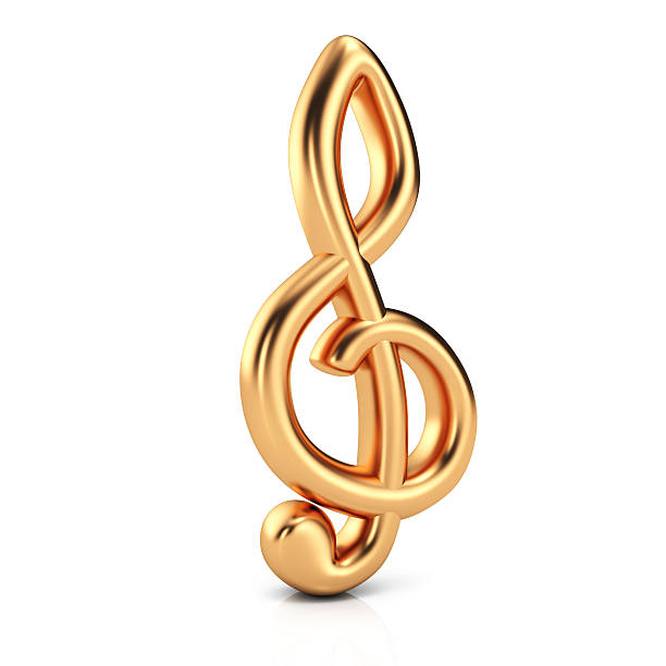 istock Golden treble clef 481397815