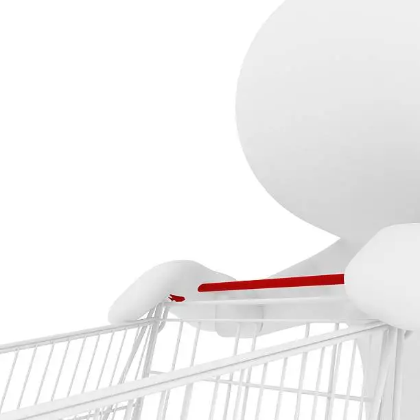 High quality rendered figure shows shopping cart