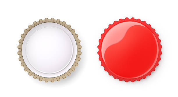 istock Both sides of a red metal bottle cap 481400072