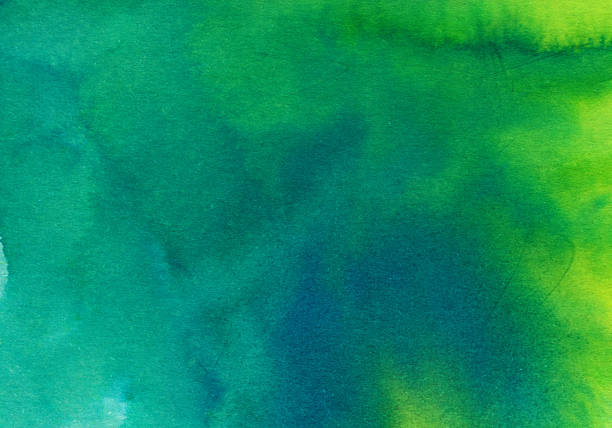istock Colorful blue and green hand painted background 481400550