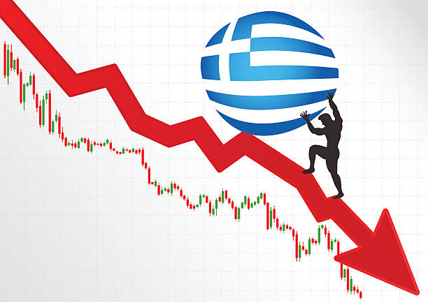 ilustrações, clipart, desenhos animados e ícones de a crise na grécia e de sísifo. - greece crisis finance debt