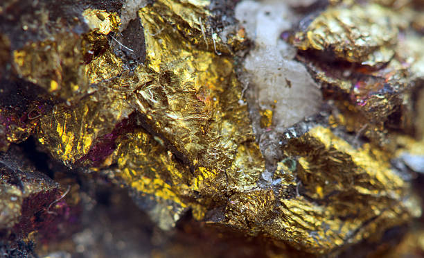 istock Crystal,nugget, gold, bronze, copper, iron. Macro. Extreme close 481405095