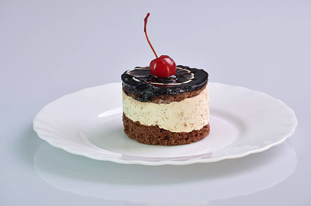 istock Chocolate tasty cake with cherry 481406031