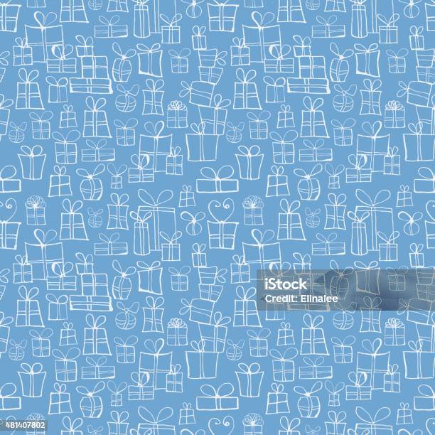 Blue Seamless Texture With Gift Boxes Stock Illustration - Download ...