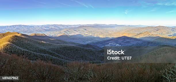 Mountain Shadow Panorama Stock Photo - Download Image Now - Winter, Great Smoky Mountains, Great Smoky Mountains National Park